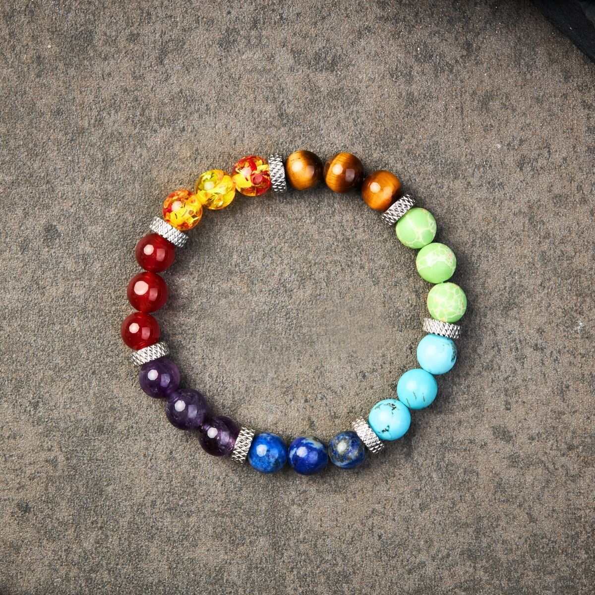 7 Chakra Stones Bracelet - Buddha & Karma