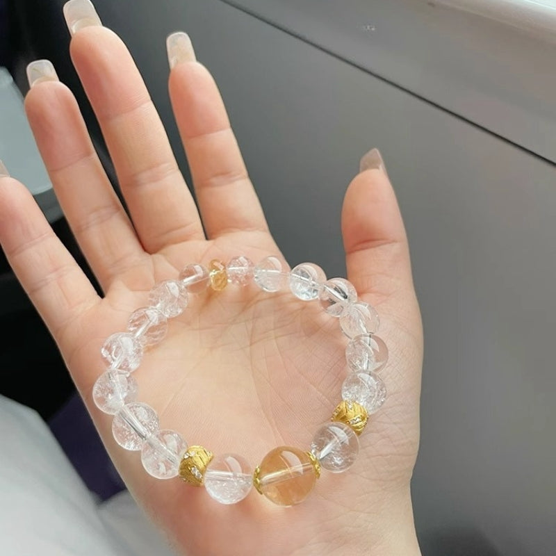 Clear Quartz Master Healer Bracelet - Buddha & Karma