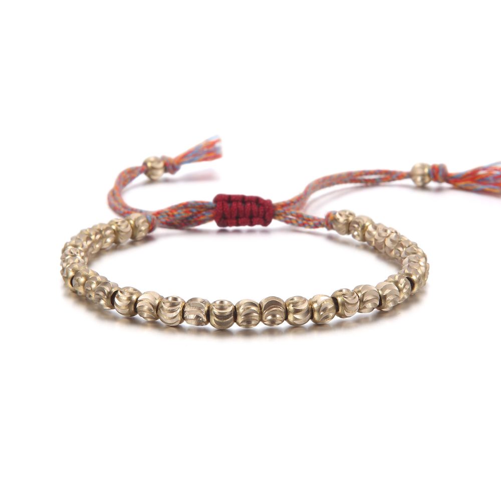 Copper Beads Tibetan Bracelet - Buddha & Karma