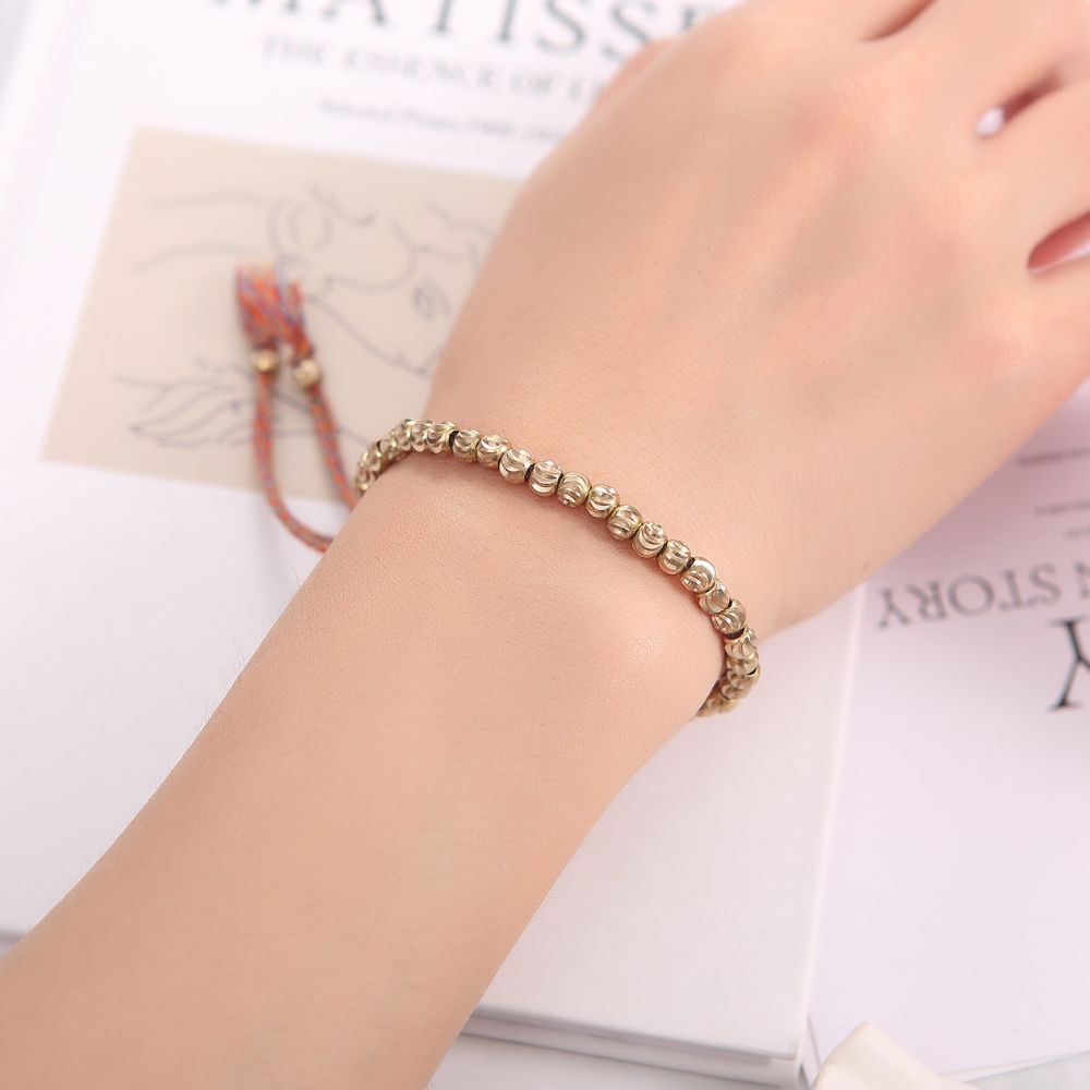 Copper Beads Tibetan Bracelet - Buddha & Karma