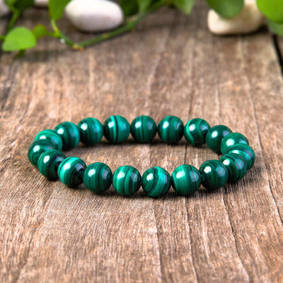 Green Malachite Transformation Bracelet - For Positive Change - Buddha & Karma