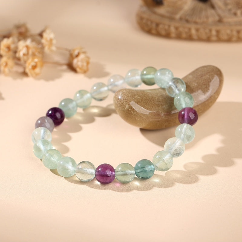 Exclusive: Rainbow Fluorite Healing Bracelet - Buddha & Karma