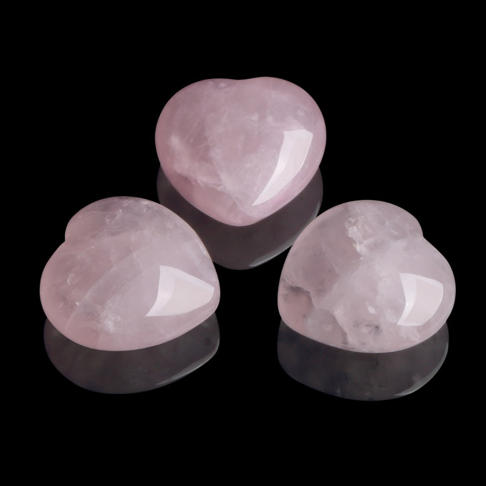 Rose Quartz Heart-Shaped Love Crystals - Love & Romance - Buddha & Karma