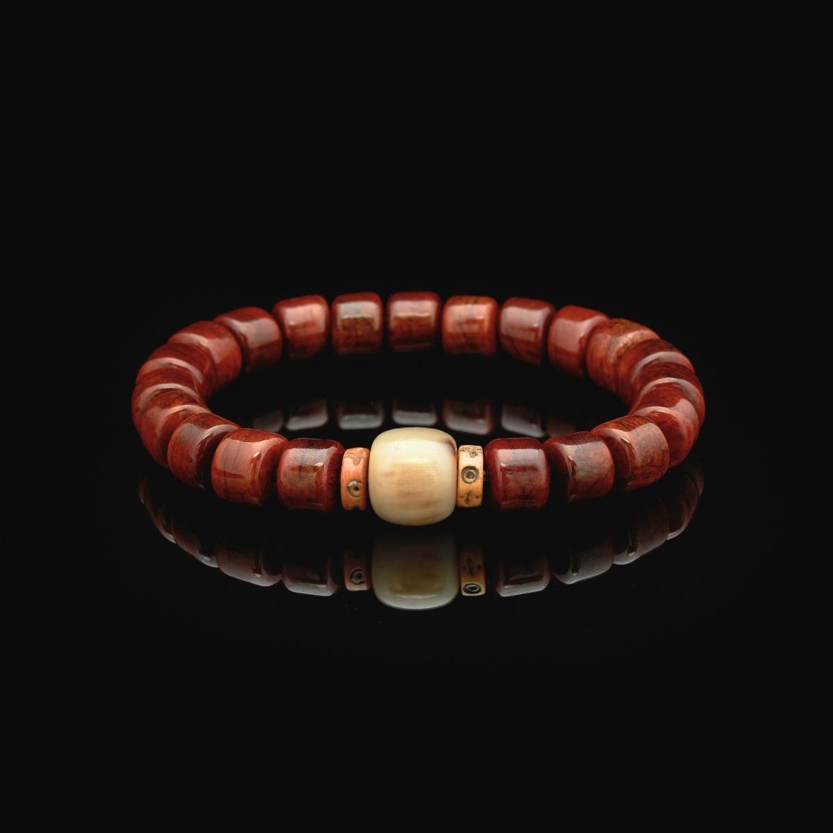 Tibetan Guardian Spirit Natural Yak Bone Bracelet - Buddha & Karma