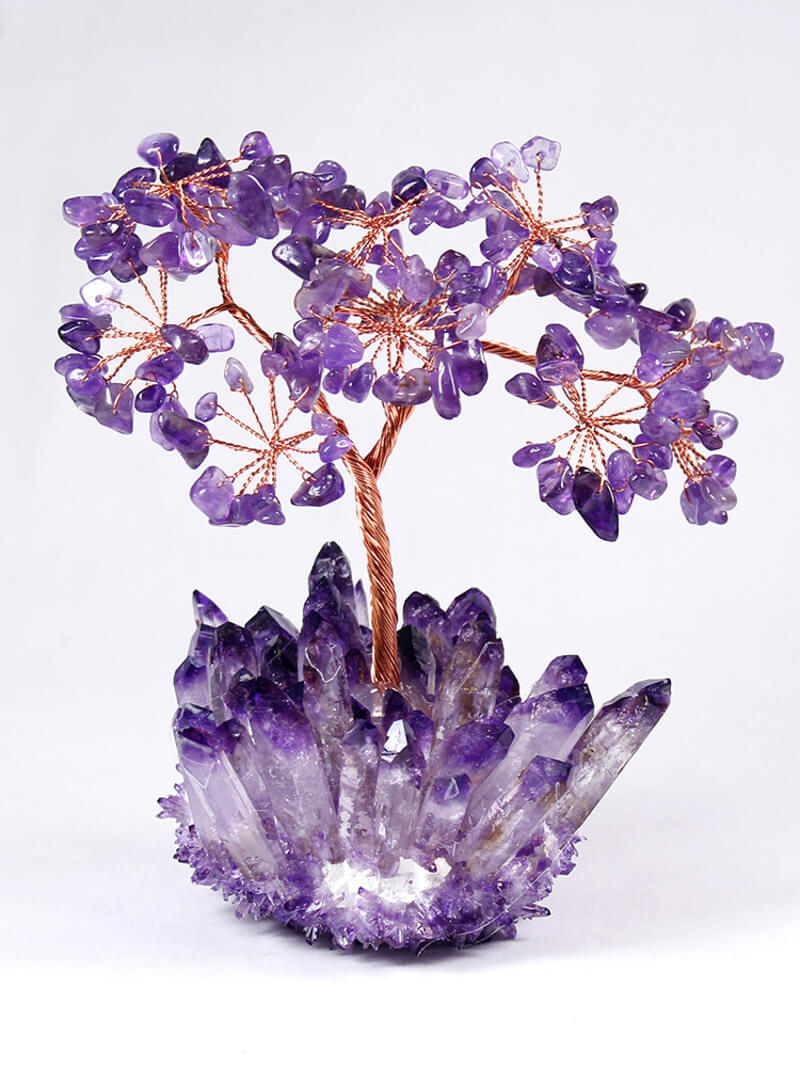 Feng Shui Amethyst Crystal Tree - Crystal Tree of Life - Buddha & Karma