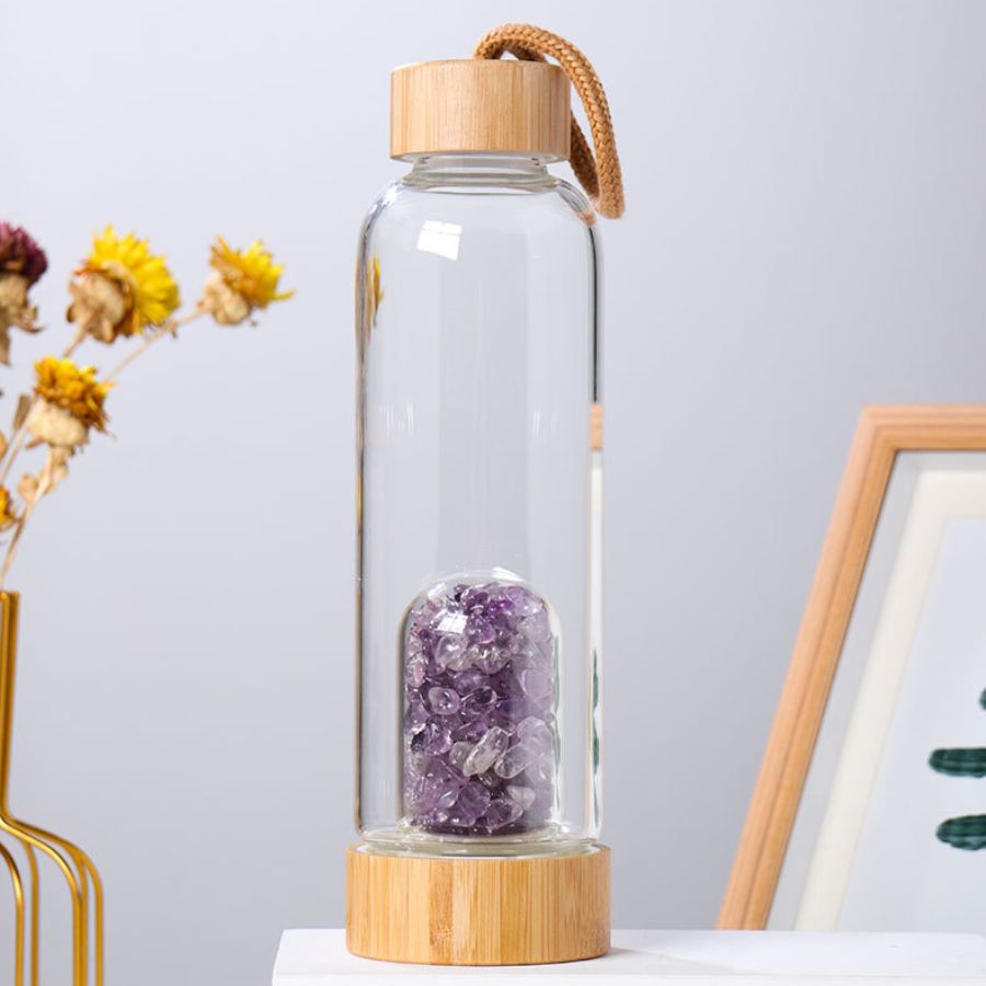 Lemuria Crystal Water Bottle with Crystal Chamber