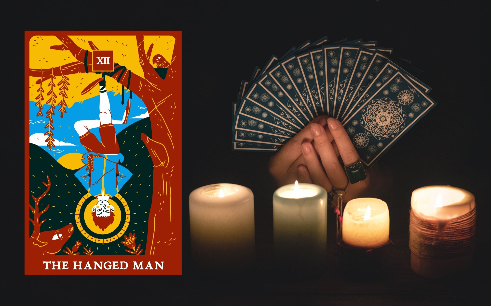 The Hanged Man tarot card upright position