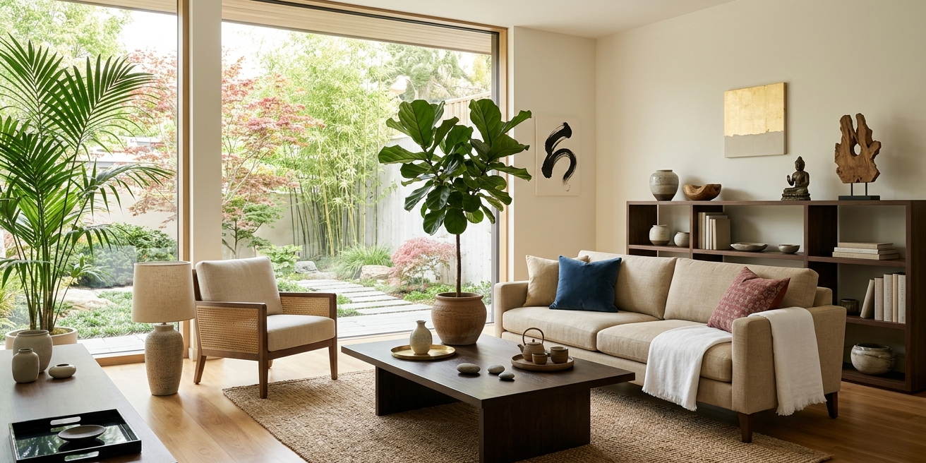 Feng Shui colors and their meanings in a balanced home interior