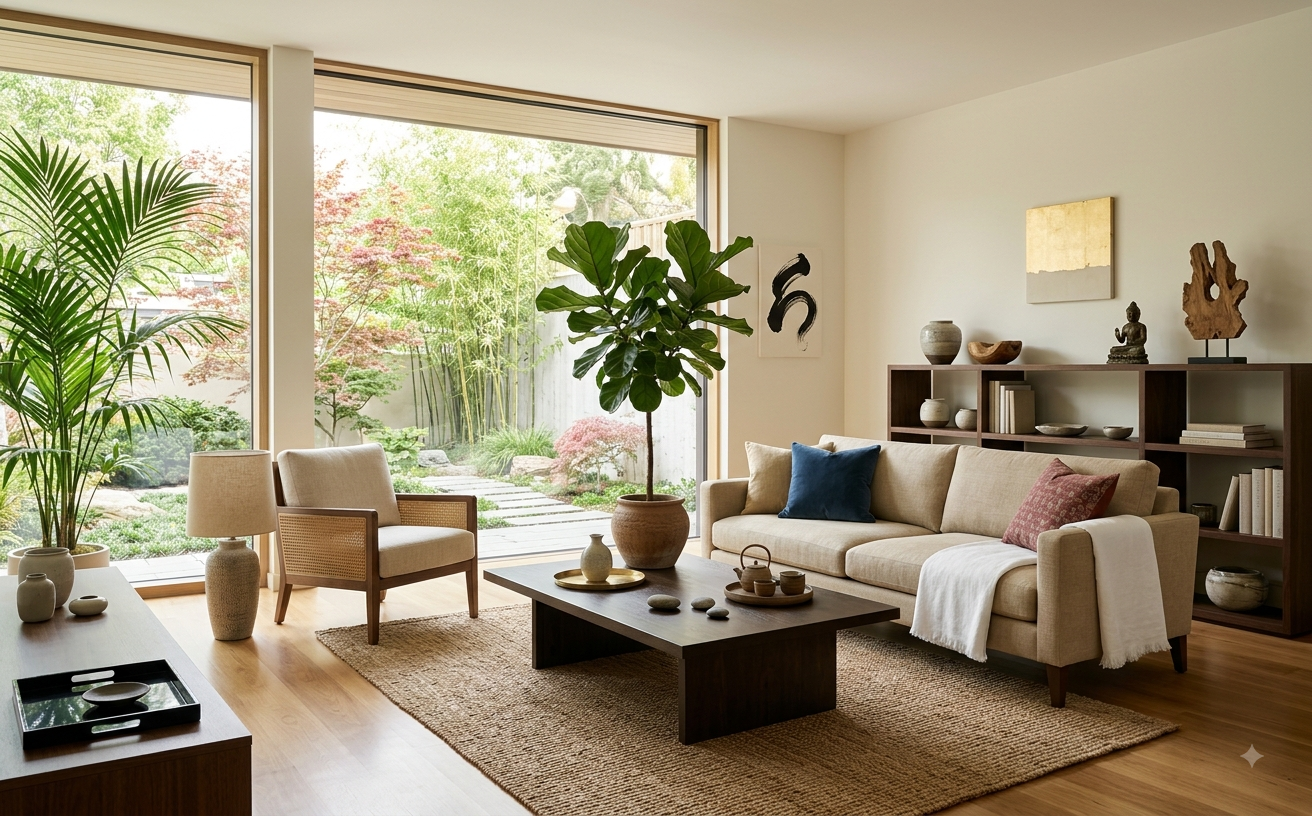 Feng Shui colors and their meanings in a balanced home interior