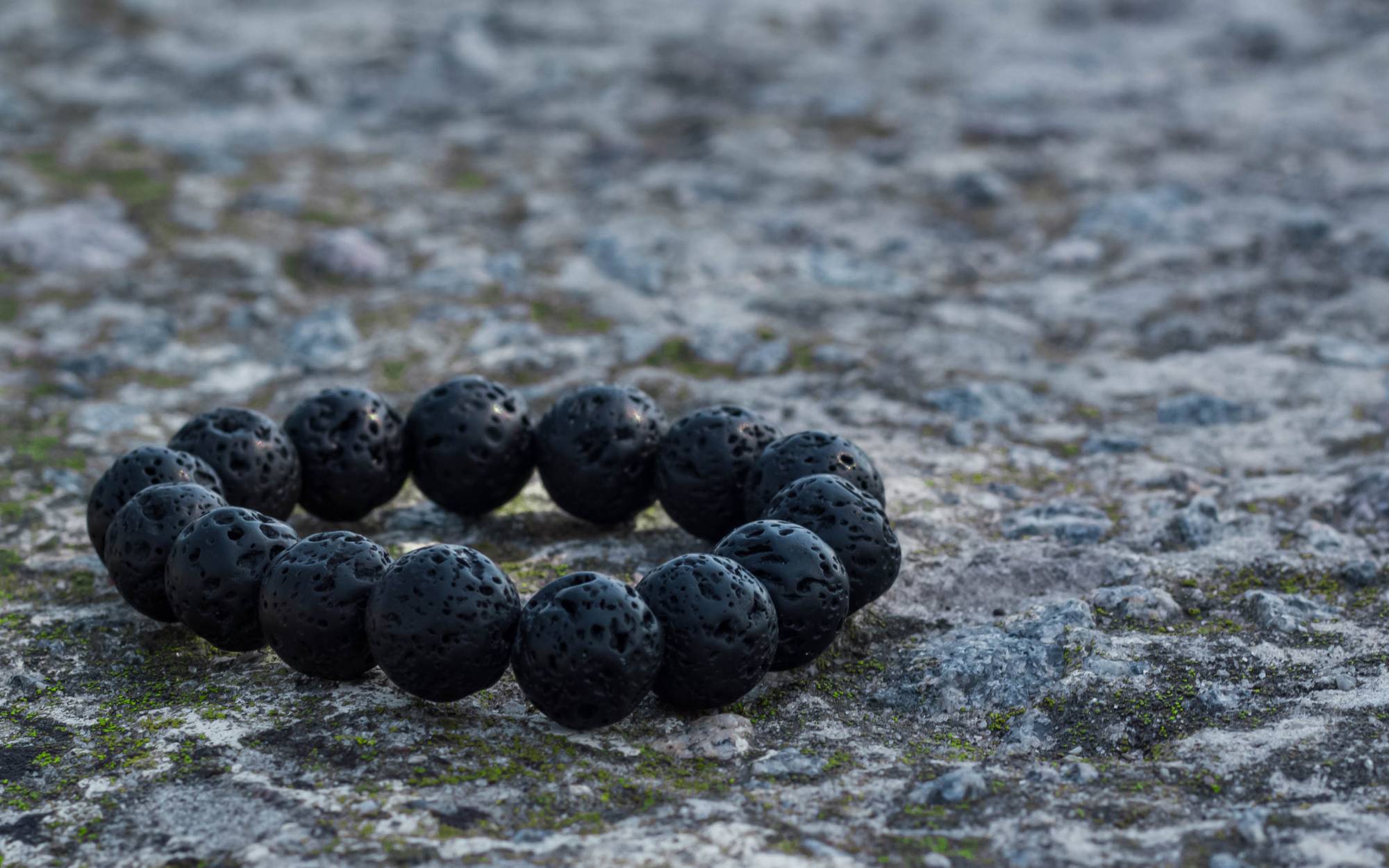 Buy Natural lava Stone Bracelet 8 mm price  400 rs