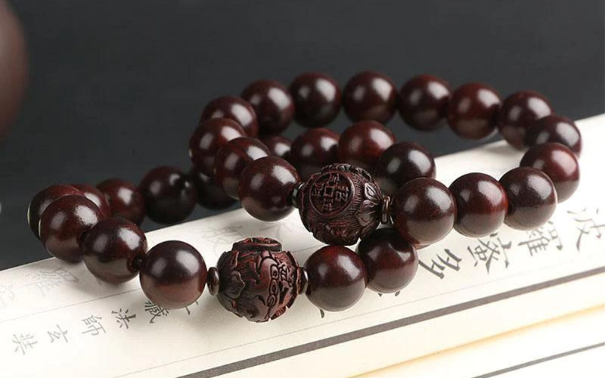 Bagua Feng Shui Peach Wood Bead Buddha Bracelet – MR. LITTLE MONK