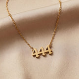 444 Angel Number Necklace - Divine Guidance