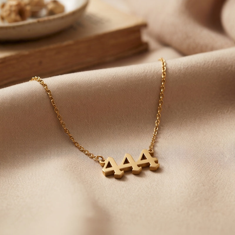 444 Angel Number Necklace - Divine Guidance