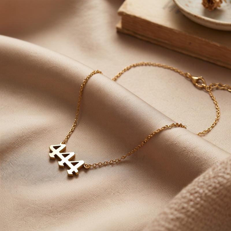 444 Angel Number Necklace - Divine Guidance