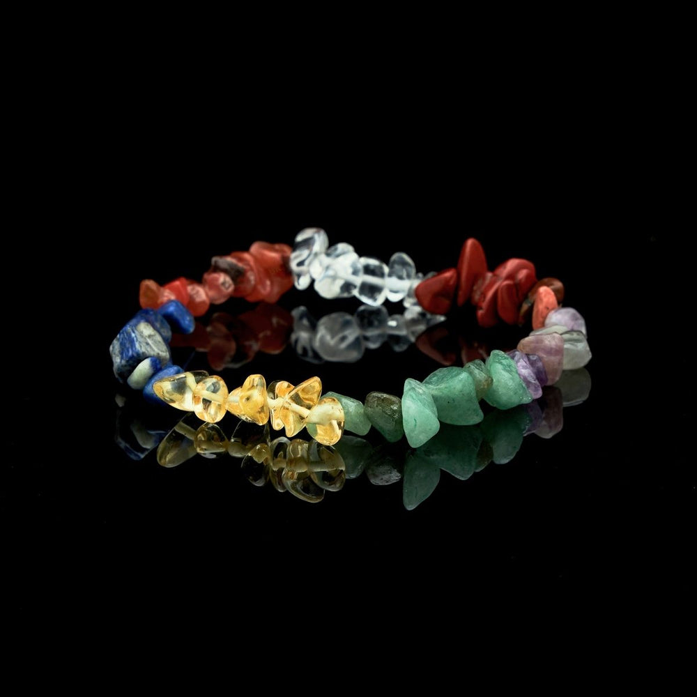 7 Chakra Raw Crystal Bracelet - Buddha & Karma