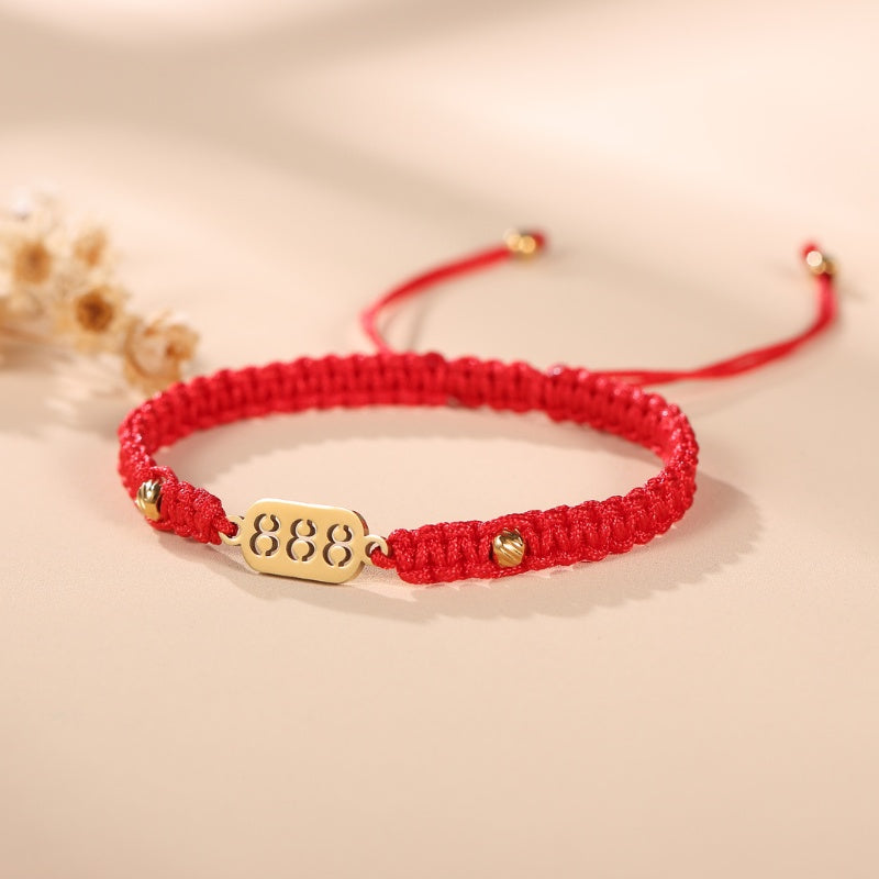 Exclusive: 888 Wealth Luck Angel Number Bracelet - Buddha & Karma