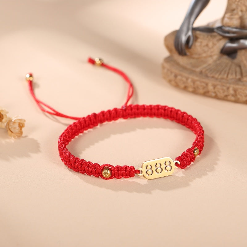 Exclusive: 888 Wealth Luck Angel Number Bracelet - Buddha & Karma