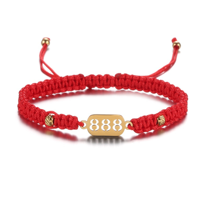 Exclusive: 888 Wealth Luck Angel Number Bracelet - Buddha & Karma