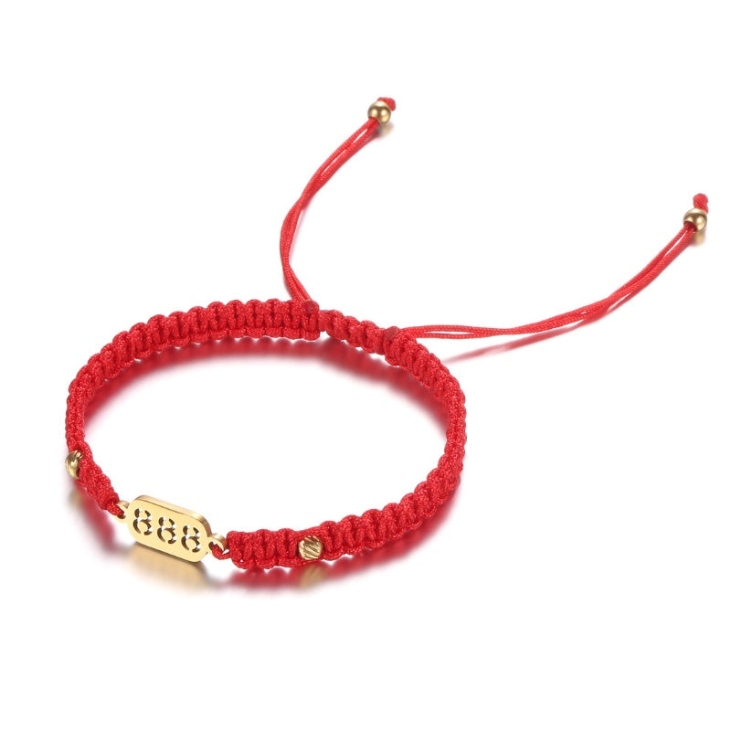 Exclusive: 888 Wealth Luck Angel Number Bracelet - Buddha & Karma
