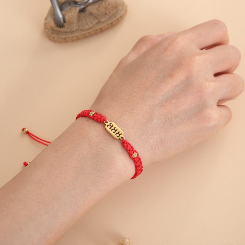 Exclusive: 888 Wealth Luck Angel Number Bracelet - Buddha & Karma