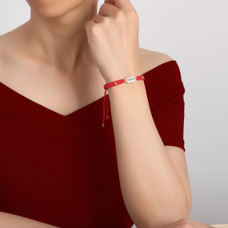 Exclusive: 888 Wealth Luck Angel Number Bracelet - Buddha & Karma