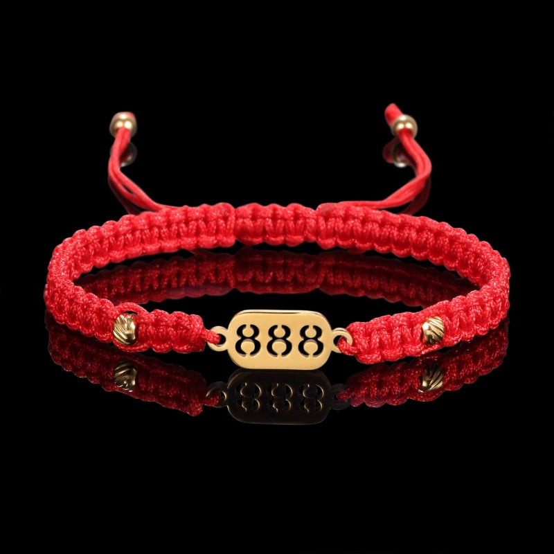 Exclusive: 888 Wealth Luck Angel Number Bracelet - Buddha & Karma