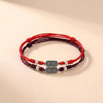 Buddha & Karma 925 Sterling Silver Red String Bracelet for Peace & Joy