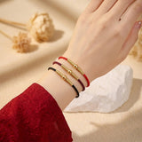 Exclusive: Buddha & Karma 24K Gold-Plated 925 Sterling Silver Bead Tibetan Protection Bracelet