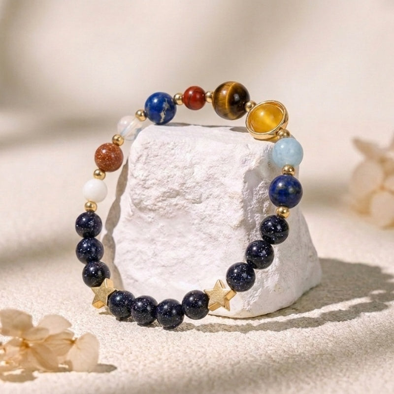Buddha & Karma 9 Planets Energy Crystal Bracelet - Energy Crystal Beads Bracelet