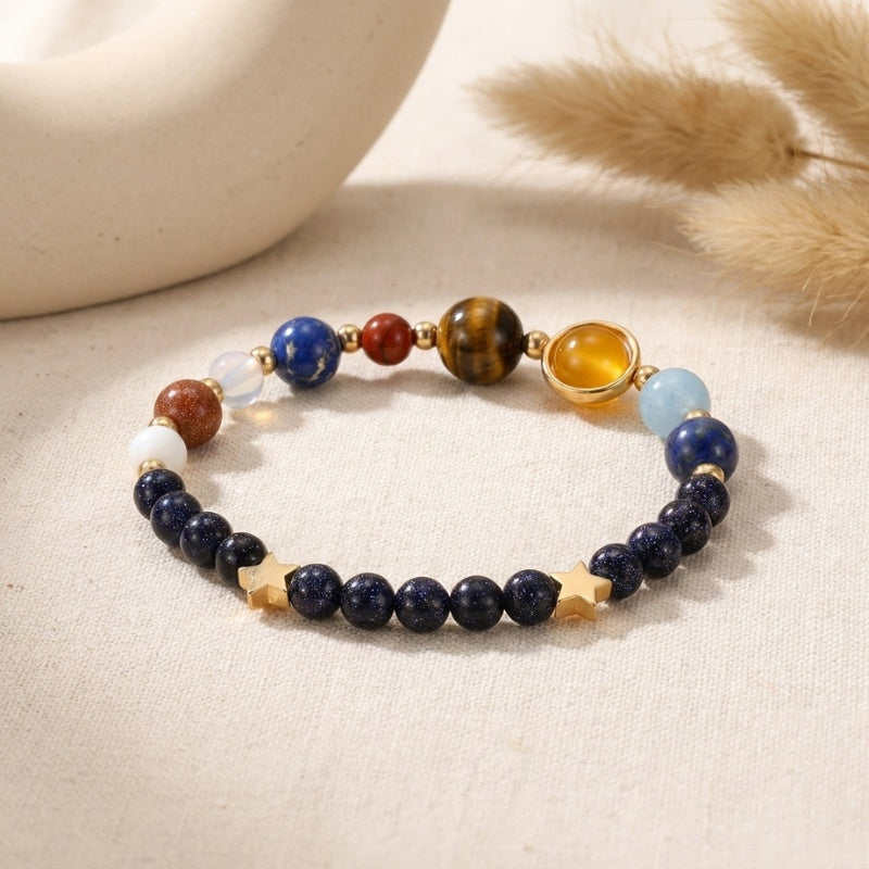 Buddha & Karma 9 Planets Energy Crystal Bracelet - Energy Crystal Beads Bracelet