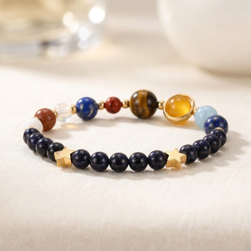 Buddha & Karma 9 Planets Energy Crystal Bracelet - Energy Crystal Beads Bracelet