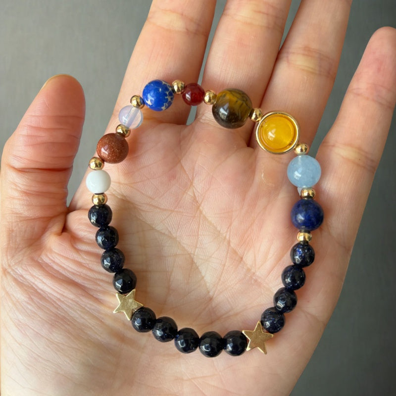 Buddha & Karma 9 Planets Energy Crystal Bracelet - Energy Crystal Beads Bracelet