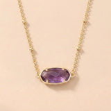 Exclusive: Buddha & Karma Amethyst Crystal Copper-Plated Chain with 14K Gold Bracelet