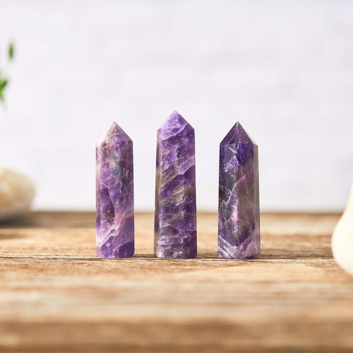 Amethyst Crystal Wand - Crown Chakra Healing - Buddha & Karma