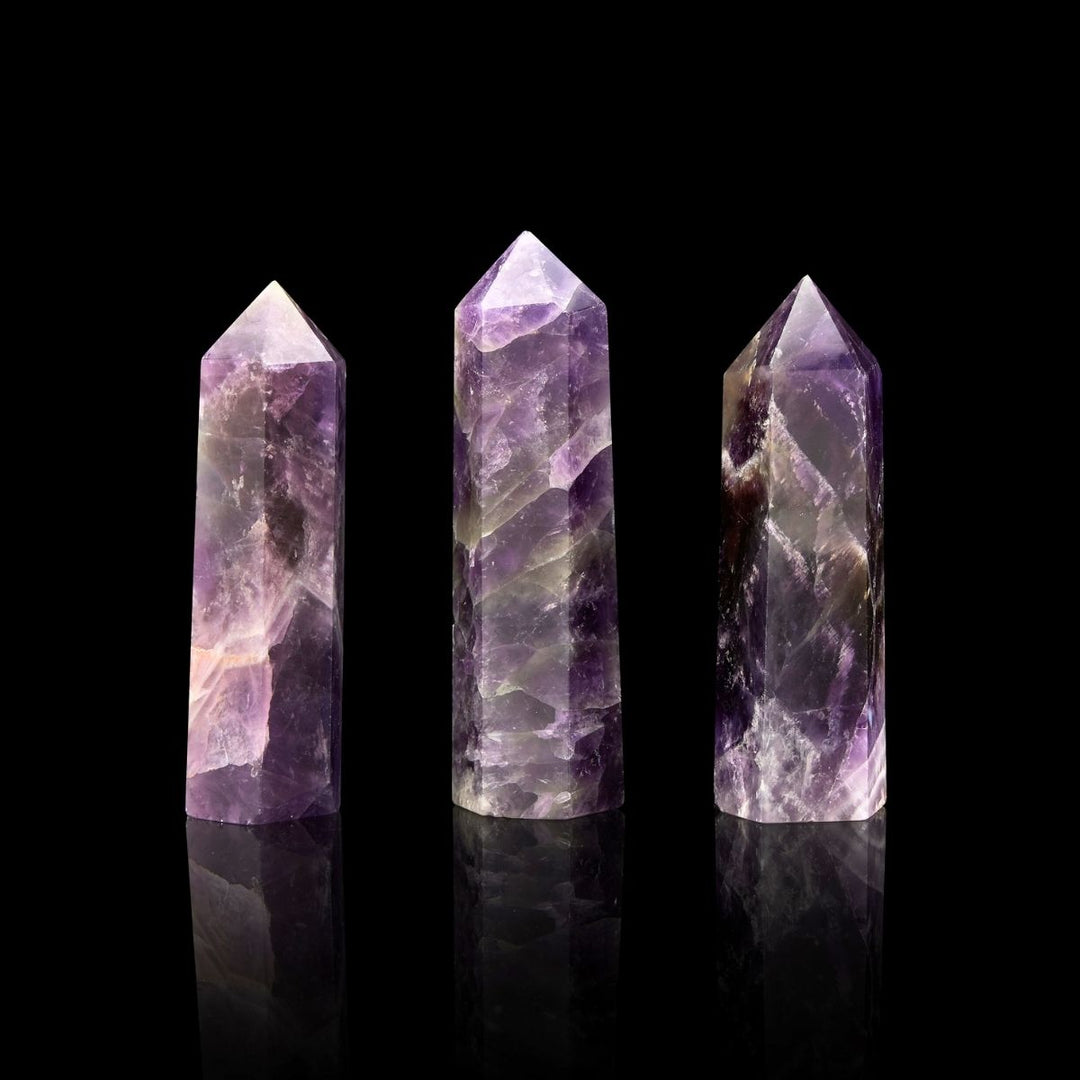 Amethyst Crystal Wand - Crown Chakra Healing - Buddha & Karma