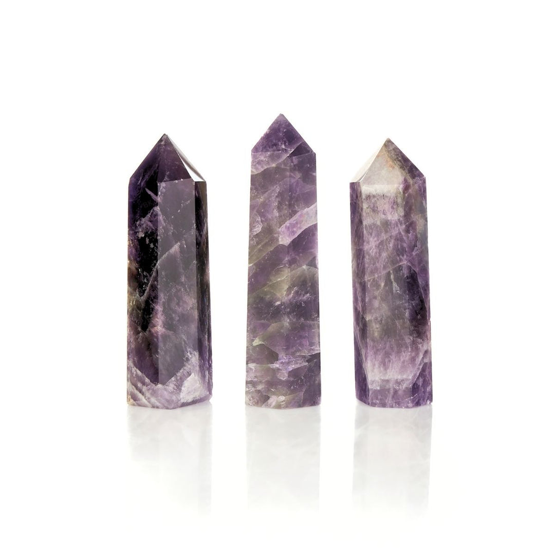 Amethyst Crystal Wand - Crown Chakra Healing - Buddha & Karma