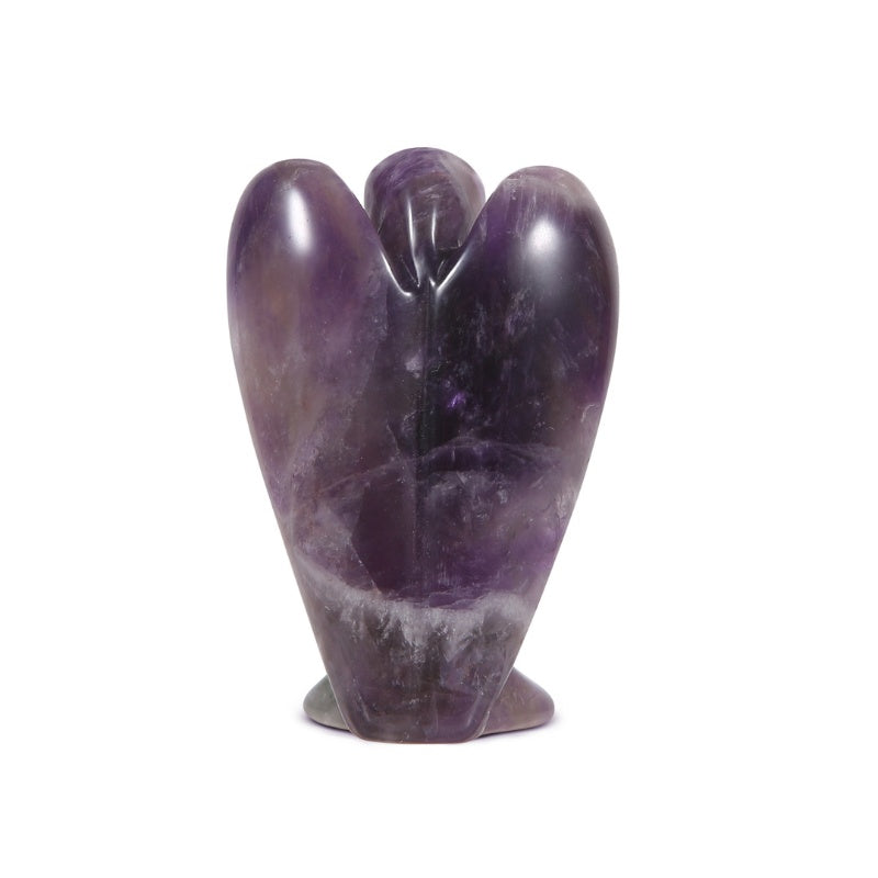 Amethyst Guardian Angel Statue - Crystal Angel Ornament