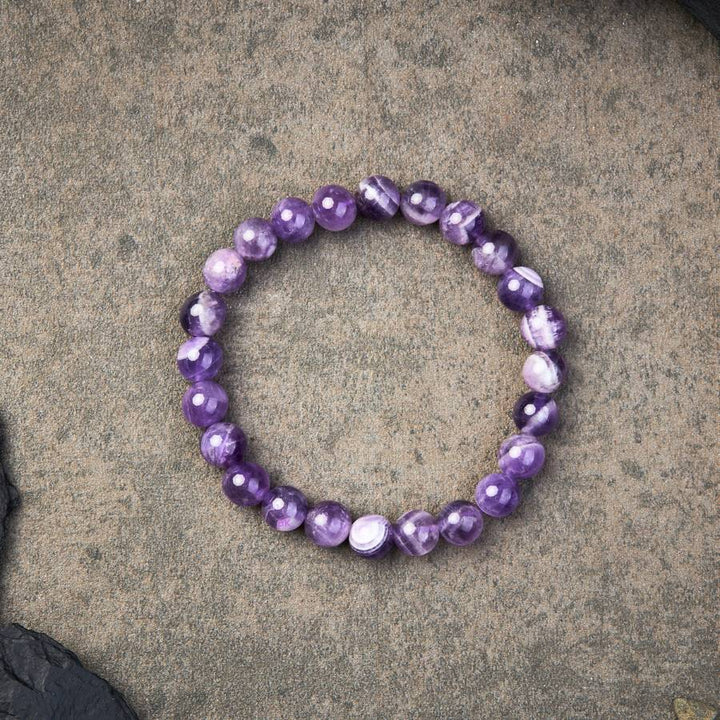 Amethyst Purifying Bracelet For Peace Clarity - Buddha & Karma