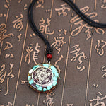 Archangel Metatron Orgonite Pendant - Turquoise Necklace - Buddha & Karma