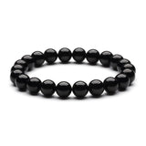 Black Tourmaline Beads Protection Bracelet - Buddha & Karma