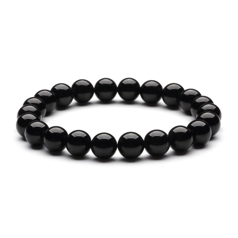 Black Tourmaline Beads Protection Bracelet - Buddha & Karma