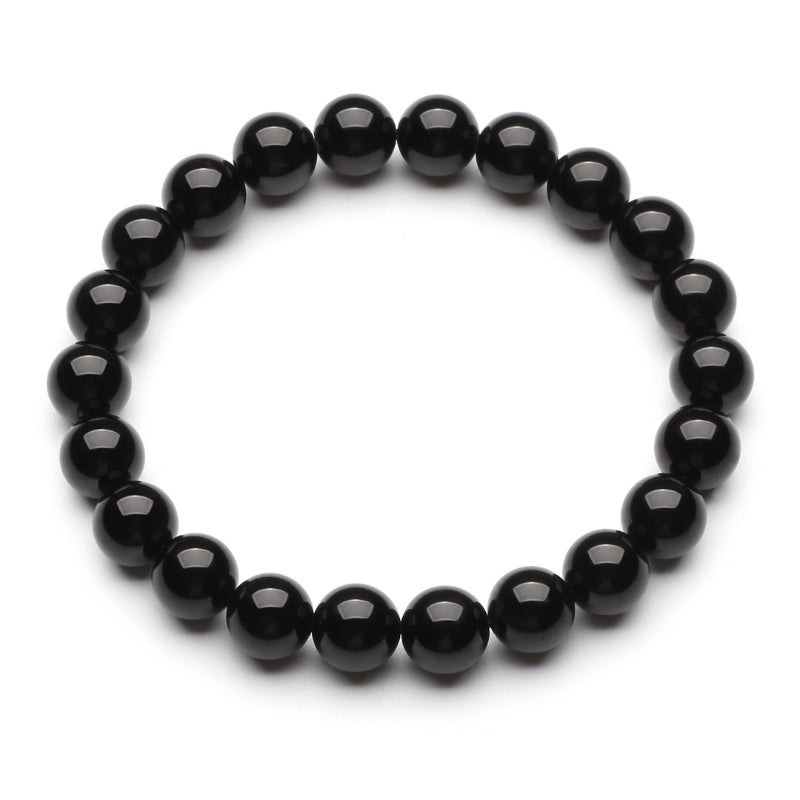 Black Tourmaline Beads Protection Bracelet - Buddha & Karma