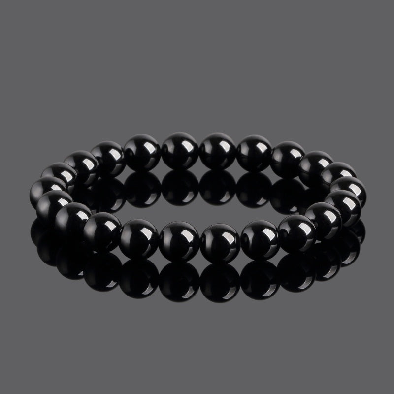 Black Tourmaline Beads Protection Bracelet - Buddha & Karma