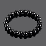 Black Tourmaline Beads Protection Bracelet - Buddha & Karma