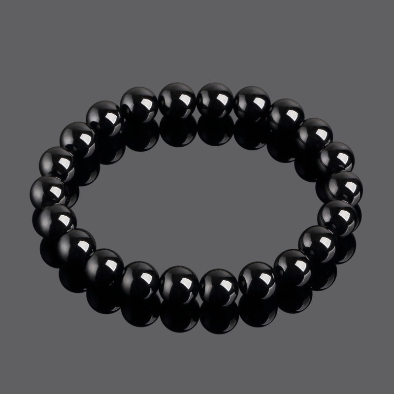 Black Tourmaline Beads Protection Bracelet - Buddha & Karma