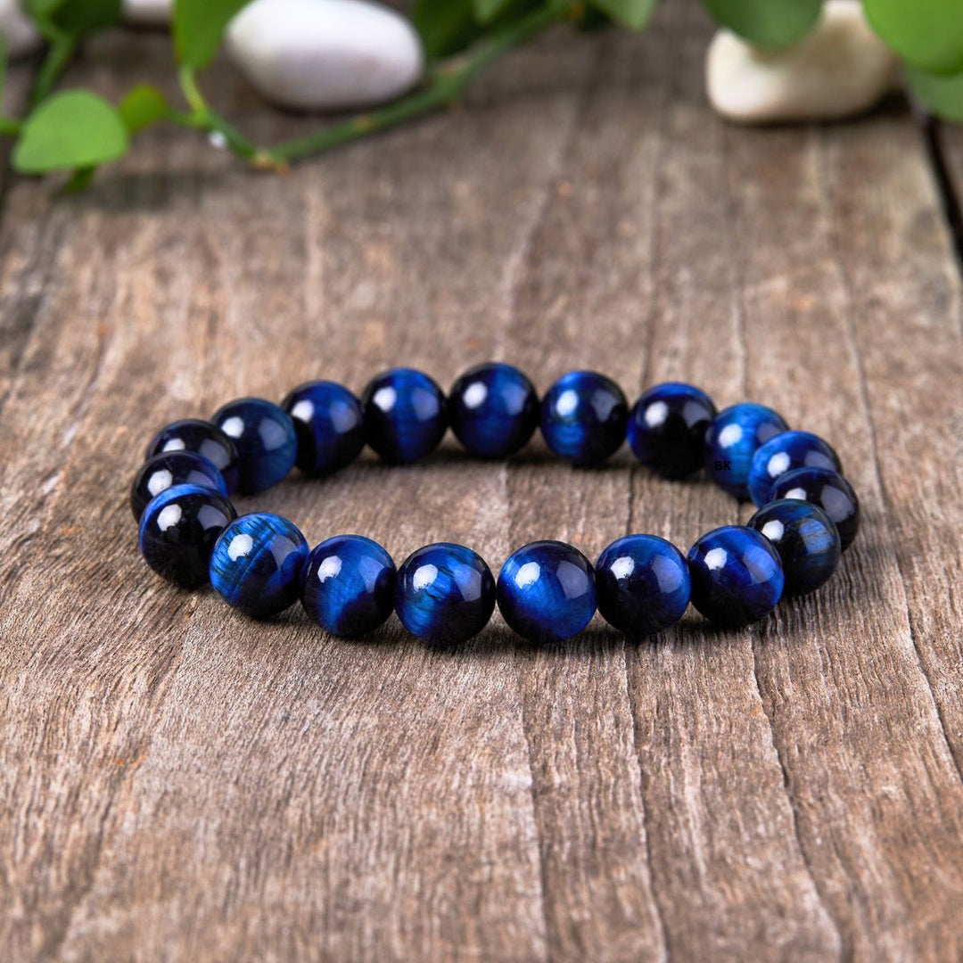 Blue Tiger’s Eye Bracelet - Confidence & Creativity - Buddha & Karma