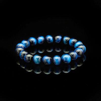 Blue Tiger’s Eye Bracelet - Confidence & Creativity - Buddha & Karma