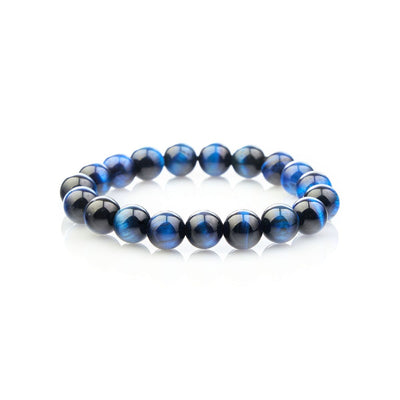 Blue Tiger’s Eye Bracelet - Confidence & Creativity - Buddha & Karma