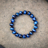 Blue Tiger’s Eye Bracelet - Confidence & Creativity - Buddha & Karma