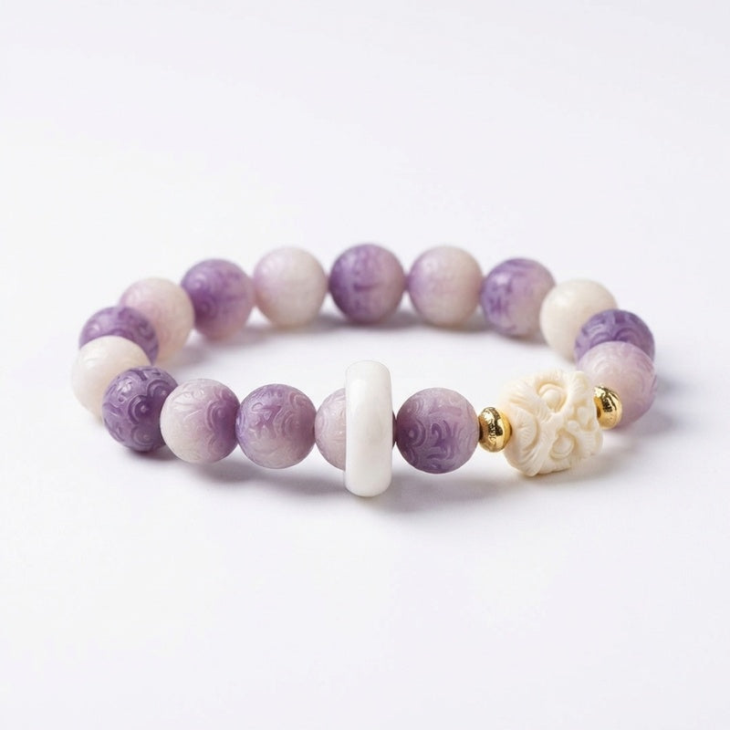 Buddha & Karma Bodhi Seed Lion Head Mantra Protection Bracelet